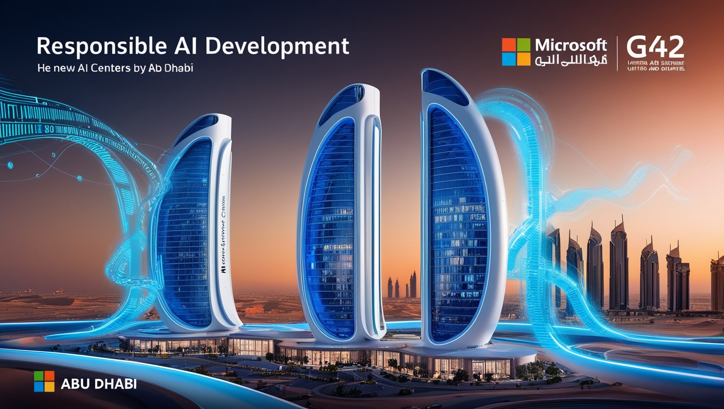 Microsoft und die AI-Firma G42 aus den VAE errichten zwei neue Zentren in Abu Dhabi